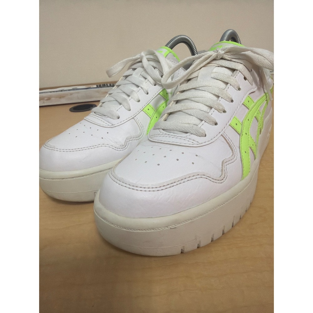Asics Japan S PF Platform Sneakers White Lime Green Low Top Shoes